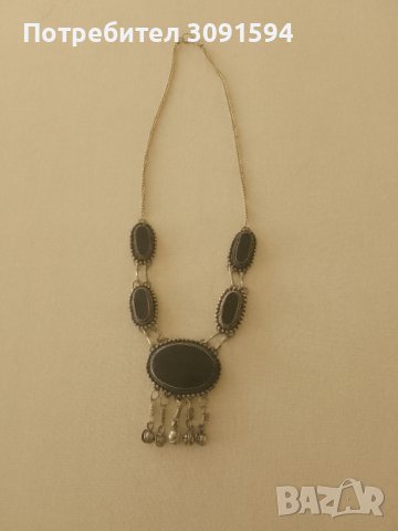 Възрожденско колие с ШЛИФОВАН ЧЕРЕН ахат, снимка 11 - Антикварни и старинни предмети - 43625694