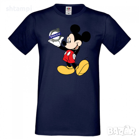 Мъжка тениска Mickey Mouse Volvo Подарък,Изненада,Рожден ден, снимка 6 - Тениски - 36577705