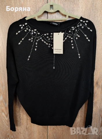 ORSAY нов с етикет пуловер с камъни, снимка 2 - Блузи с дълъг ръкав и пуловери - 53446384
