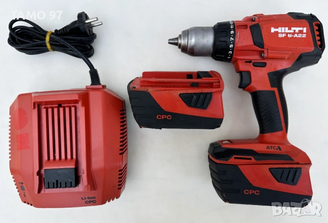Hilti SF 6-A22 ATC - Мощен безчетков винтоверт 2x22V 5.2Ah, снимка 3 - Винтоверти - 53566276