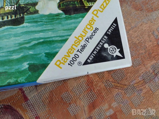 Пъзел "Naval battle of Lissa” Ravensburger 1970г. 1000 части , снимка 5 - Пъзели - 53606099