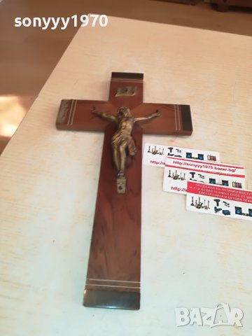 КРЪСТ АНТИКА С ХРИСТОС ОТ ФРАНЦИЯ 3112221759, снимка 3 - Антикварни и старинни предмети - 39151676