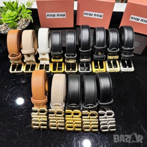 колани от естествена кожа в кутия valentino garavani miu miu 