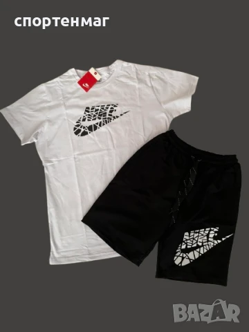 Летен мъжки комплект NIKE бели тениски 3 вида, снимка 3 - Спортни дрехи, екипи - 50560239