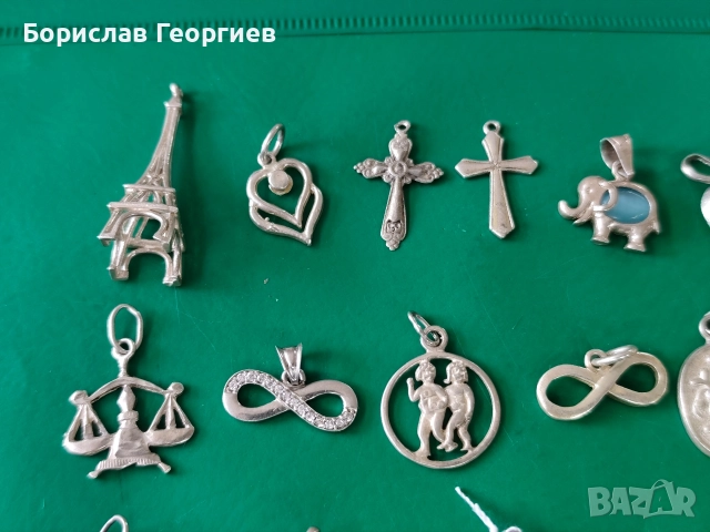 Лот сребърни медальони 925, снимка 2 - Колиета, медальони, синджири - 52624799