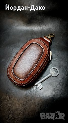 Калъф за ключове /кейс/от естествена кожа ръчна изработка, снимка 12 - Портфейли, портмонета - 43535632