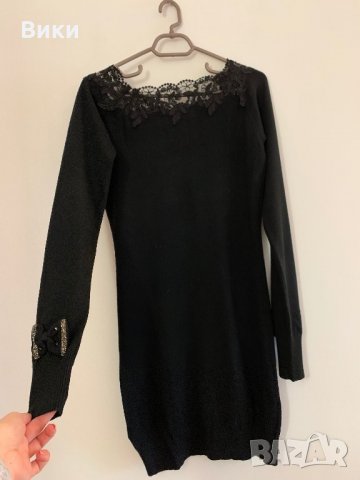 Черна рокля туника, снимка 14 - Рокли - 27362045