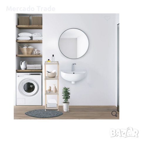 Декоративна етажерка Mercado Trade, 4 рафта, Пластмаса и дърво, снимка 4 - Декорация за дома - 43822367