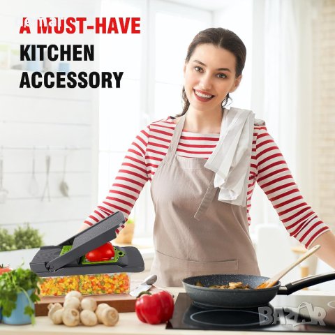 VZOXL 15 в 1 чопър за зеленчуци с нов дизайн, многофункционален чопър, снимка 7 - Други - 43426095