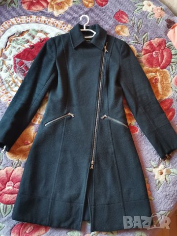 Черно дълго палто с подплата , снимка 6 - Палта, манта - 38491550