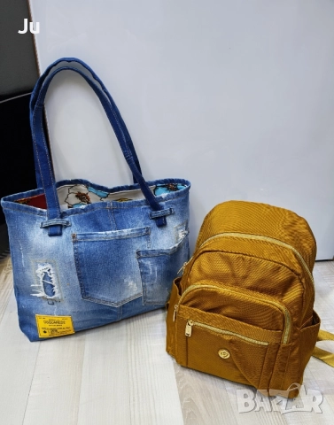 Дънкова чанта тип торба деним лека и удобна Нова!! , снимка 4 - Чанти - 48790970