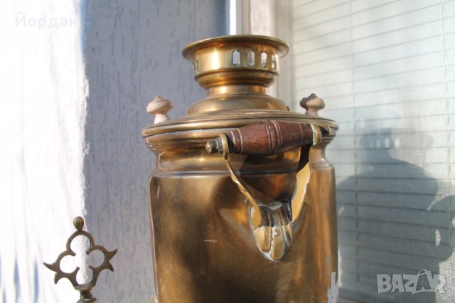 Месингов самовар за чай, снимка 6 - Антикварни и старинни предмети - 43271959