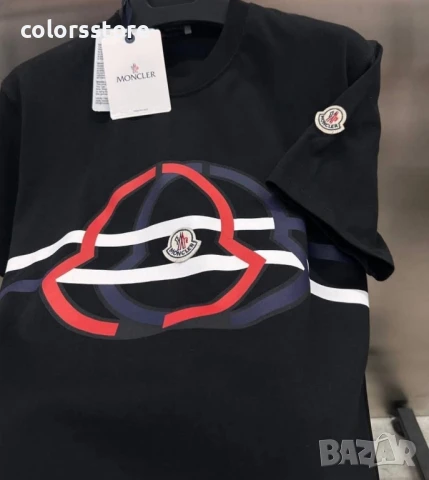 Мъжка Черна тениска Монклер/IM118x, снимка 3 - Тениски - 51387280