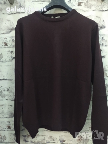 G Ricco- фин мек пуловер, с кашмир, цвят патладжан, изчистен, с ластик