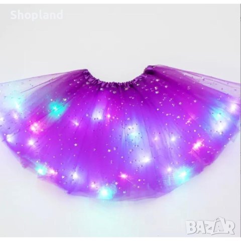 Пола с тюл и LED светлини, снимка 2 - Детски рокли и поли - 43938268