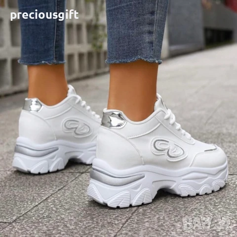 Дамски сникърси, налични в златист и сребрист цвят, снимка 11 - Маратонки - 51388036