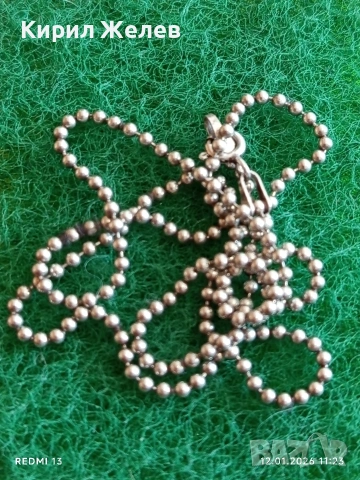 Сребърно колие тип Топче красиво майсторска ръчна изработка 52772, снимка 5 - Колиета, медальони, синджири - 53070541