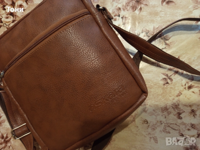 ASKARA Оригинал Нова Кожена Мъжка Чанта , снимка 3 - Чанти - 52306526