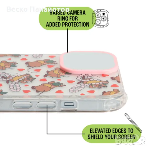  Калъф за iPhone 15 Pro Cover-Disney Gus Heart, снимка 4 - Калъфи, кейсове - 49273731