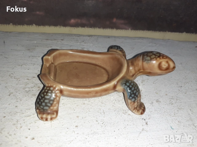 Костенурка от стар английски порцелан, снимка 5 - Антикварни и старинни предмети - 53456973