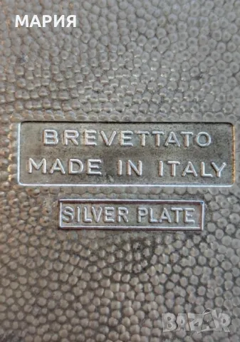 Уникален поднос Brevettato сребърно покритие , снимка 5 - Антикварни и старинни предмети - 49232300