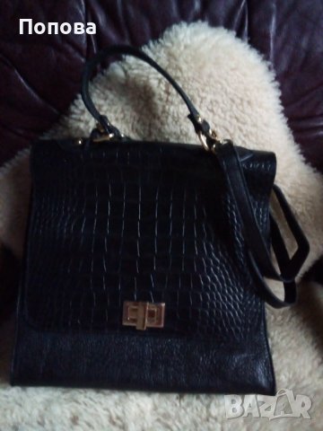 Уникална италианска голяма чанта естествена кожа, снимка 13 - Чанти - 40408713