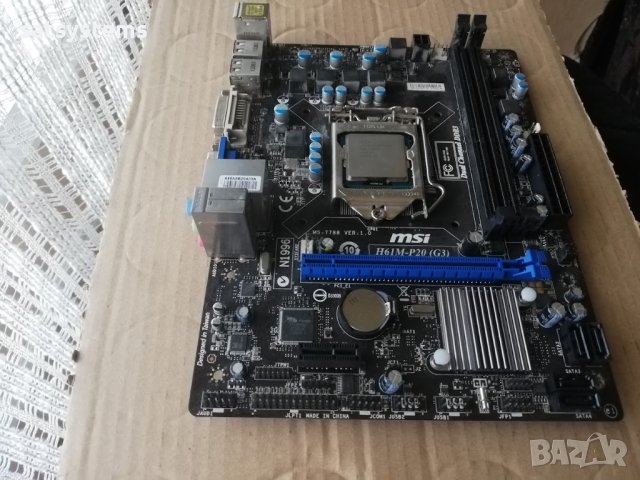 Дънна платка MSI H61M-P20 (G3) MS-7788 Socket LGA1155, снимка 3 - Дънни платки - 43245745