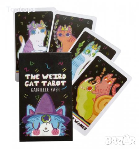 Таро карти с котки: White Cats Tarot & Black Cats Tarot & Weird Cat Tarot, снимка 8 - Карти за игра - 34171461