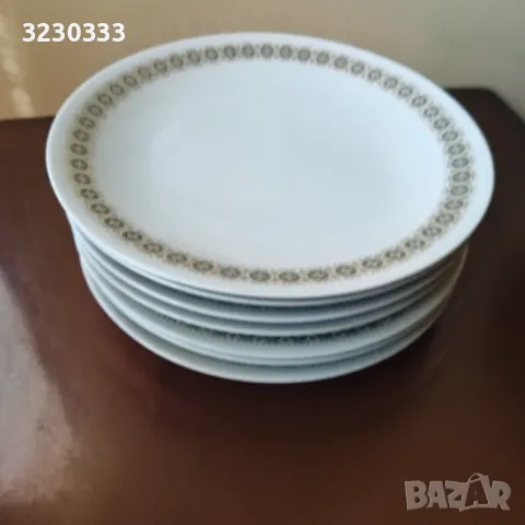 Порцеланови чинии за торта, плитки 7 бр., снимка 3 - Чинии - 49055497