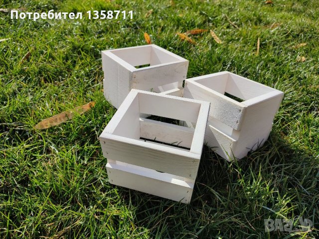 Малки дървени кашпи, снимка 2 - Други - 35488498