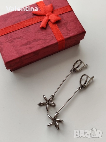 Сребърни обеци проба 925, снимка 2 - Обеци - 51615573