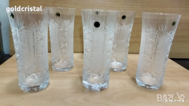 кристални чаши вода Зорница лукс , снимка 6 - Антикварни и старинни предмети - 51717040