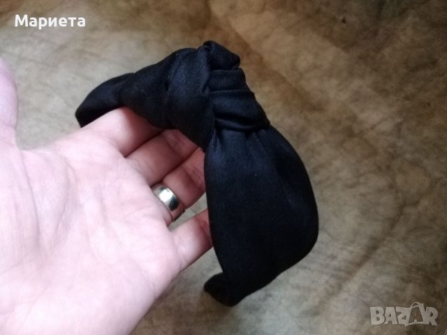 Черна Диадема с възел Ръчна Изработка Диадеми Аксесоари за коса , снимка 4 - Аксесоари за коса - 40148319