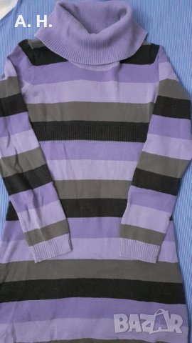 Шарена/ лилава туника с дълъг ръкав, снимка 4 - Туники - 15746930