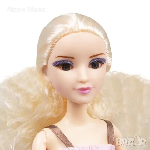 Кукла Сариел 30см руса с букли в розово, снимка 3 - Кукли - 48438475