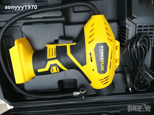 POWERPLUS-КУФАР С КОМПРЕСОР ЗА ПОМПАНЕ НА ГУМИ+ЗАРЯДНО 3003251520, снимка 8 - Аксесоари и консумативи - 49697501