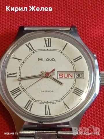 Мъжки механичен часовник СЛАВА СССР перфектно състояние работи за КОЛЕКЦИЯ 52857, снимка 9 - Мъжки - 53390283