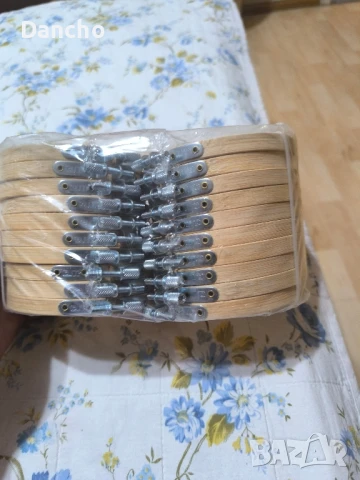 Комплект от 20бр. бамбукови пръстени за шиене , бродиране регулируеми