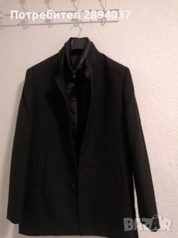 Топ елеганс стил статус лимитирана серия черно мъжко Ново палто яке есен-зима-пролет TEODOR ново, снимка 6 - Палта - 43780291