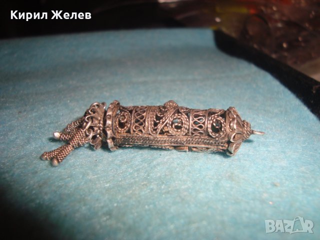 СТАРИННА СРЕБЪРНА ВИСУЛКА ФИЛИГРАННО ВИСОКОПРОБНО СРЕБРО НЕВЕРОЯТНА МАЙСТОРСКА РЪЧНА ИЗРАБОТКА 25213, снимка 12 - Антикварни и старинни предмети - 34854543