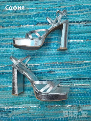 Сребърни сандали Sinsay, снимка 3 - Сандали - 44133030