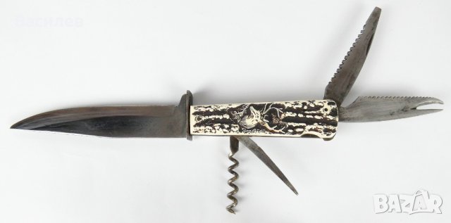 Стар ловен нож "Solingen" / GERMANY, снимка 4 - Ножове - 34580314