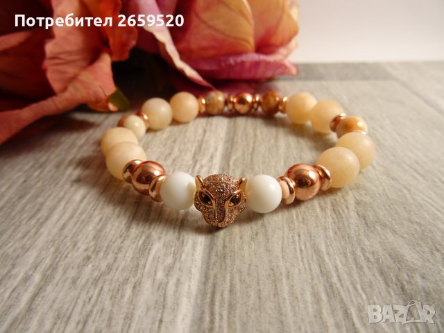 Дамска гривна от естествени камъни, снимка 3 - Гривни - 39566988