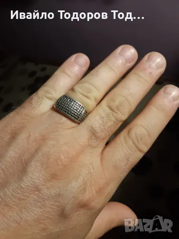 Сребърен мъжки пръстен, снимка 7 - Пръстени - 47961129