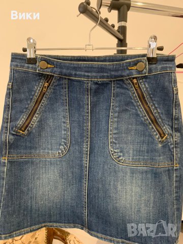 Дънкова пола в размер XS, снимка 5 - Поли - 43989030