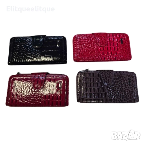 Елегантен дамски портфейл с луксозна текстура