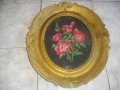Рамкиран Елипса/Елипсовиден Гоблен-DMC -450х390мм-Старинен, снимка 5