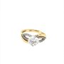Златен дамски пръстен 3,29гр. размер:54 14кр. проба:585 модел:20601-1, снимка 1 - Пръстени - 43010983