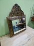 Много красиво антикварно френско огледало с месингов обков , снимка 5