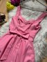 Розова рокля с гол гръб и панделка, снимка 3
